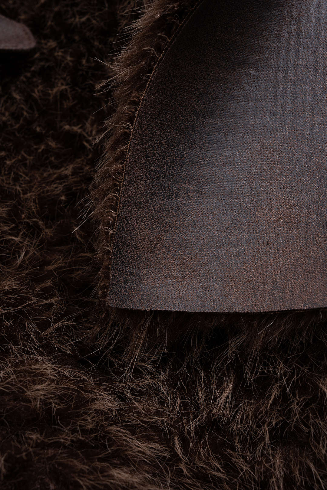 Faux Fur Patchwork Belted Jacket - Image 5