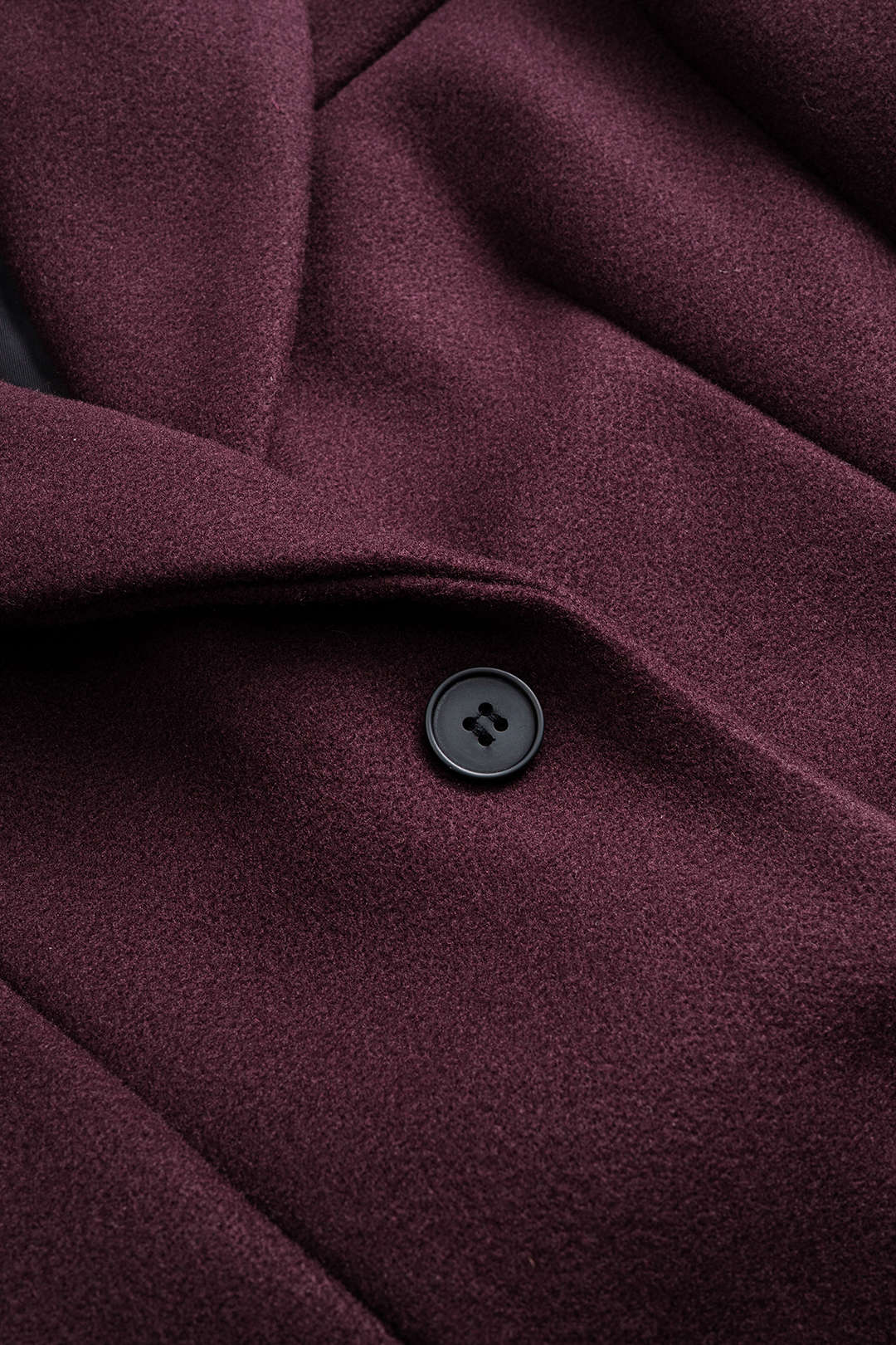 Notched Lapel Woolen Long Coat - Image 4