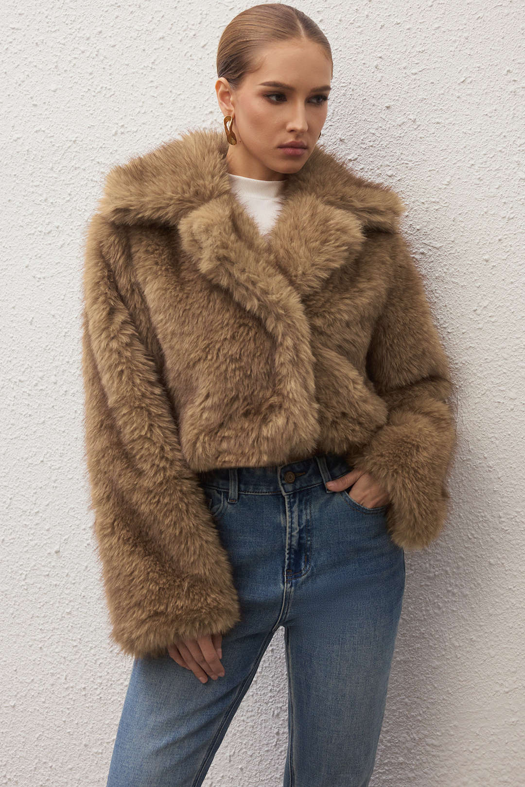 Faux Fur Short Coat - Image 2