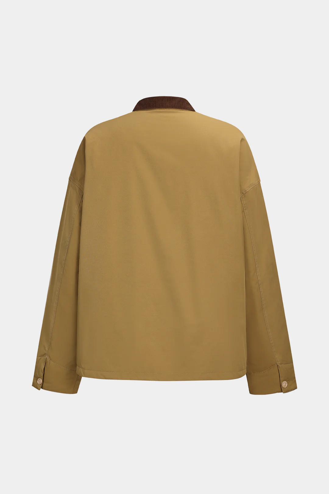 Patchwork Button Pocket Long Sleeve Jacket - Image 2