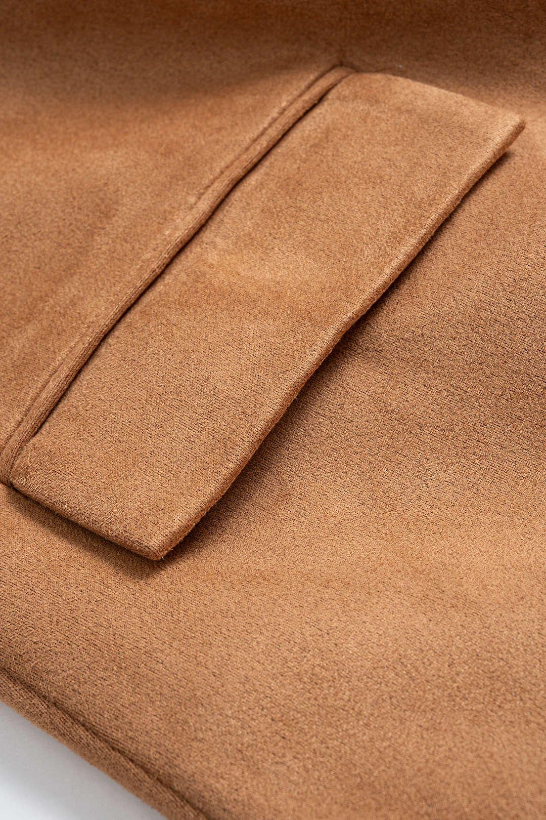 Suede Button Notched Lapel Jacket - Image 3