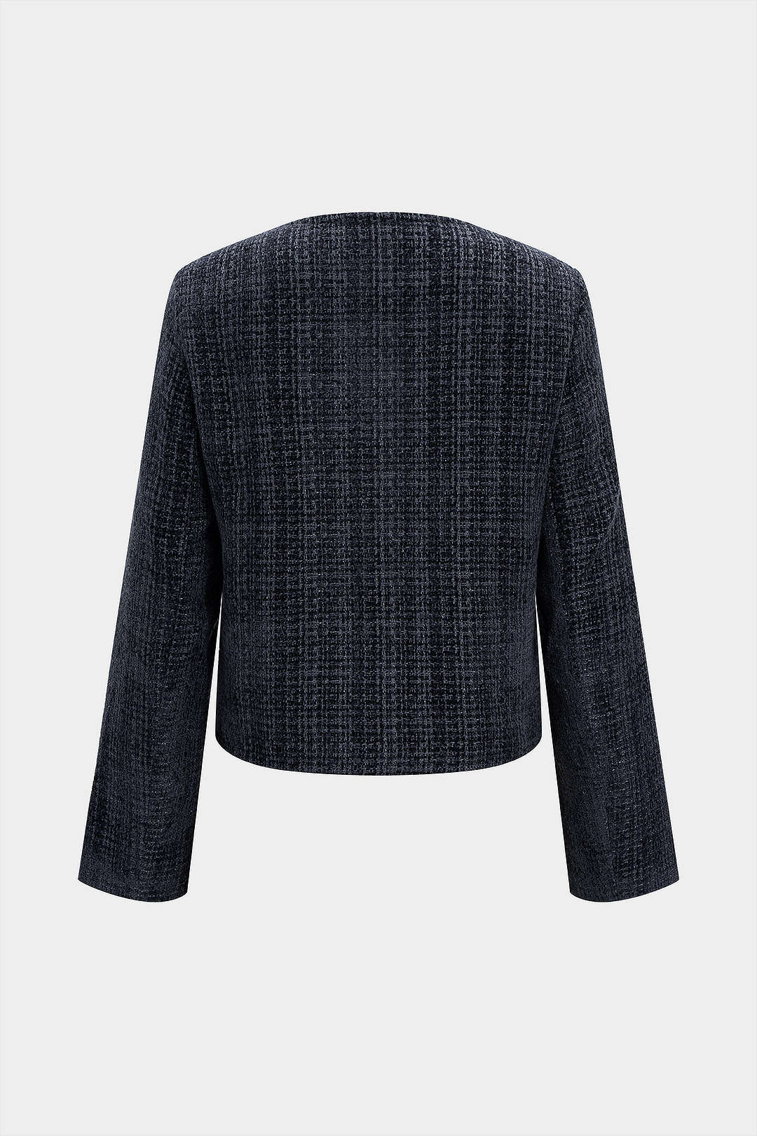 Metallic Button Shoulder Pads Jacket - Image 2