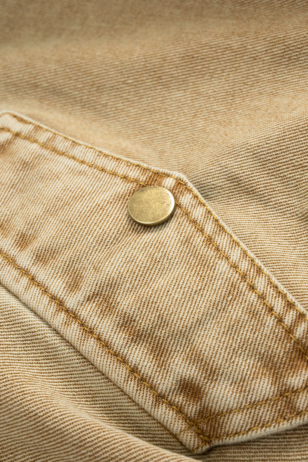 Denim Patchwork Drawstring Outerwear - Image 4