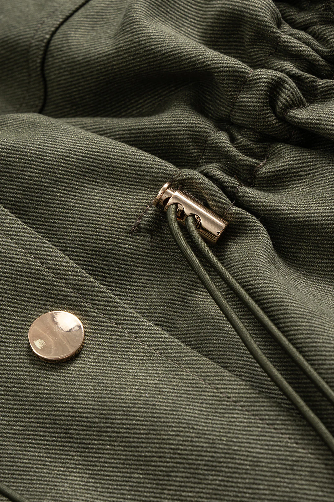 Faux Leather Patchwork Drawstrings Jacket - Image 3