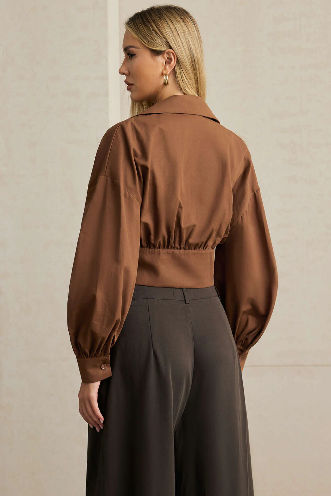 Ruched V-Neck Jacket - Image 9
