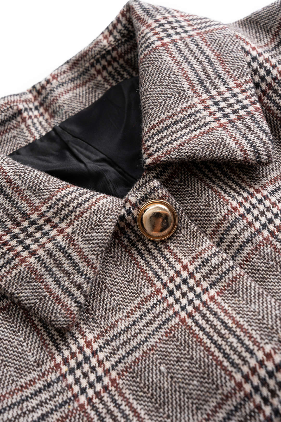 Houndstooth Print Button Jacket - Image 3