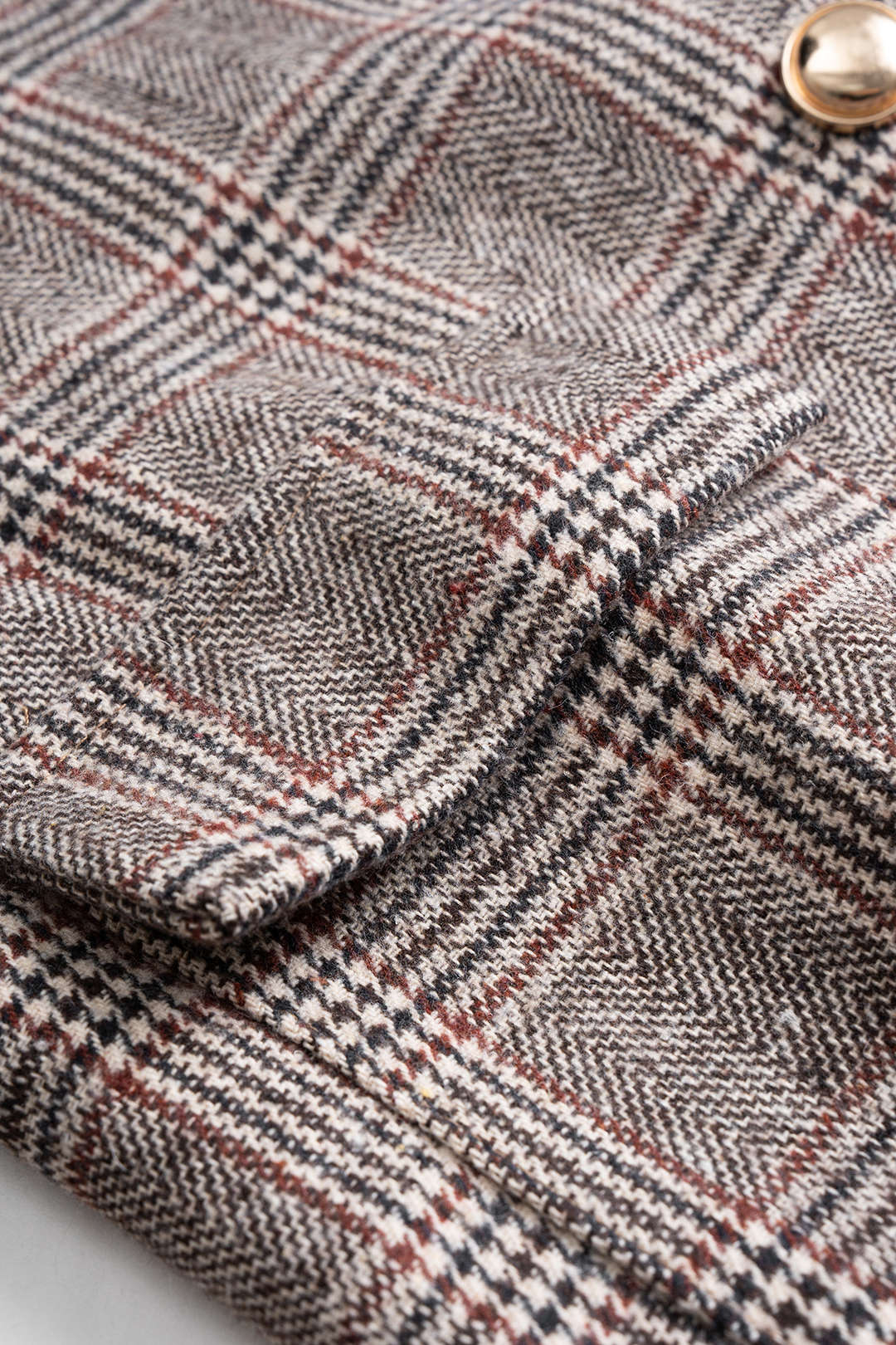 Houndstooth Print Button Jacket - Image 4