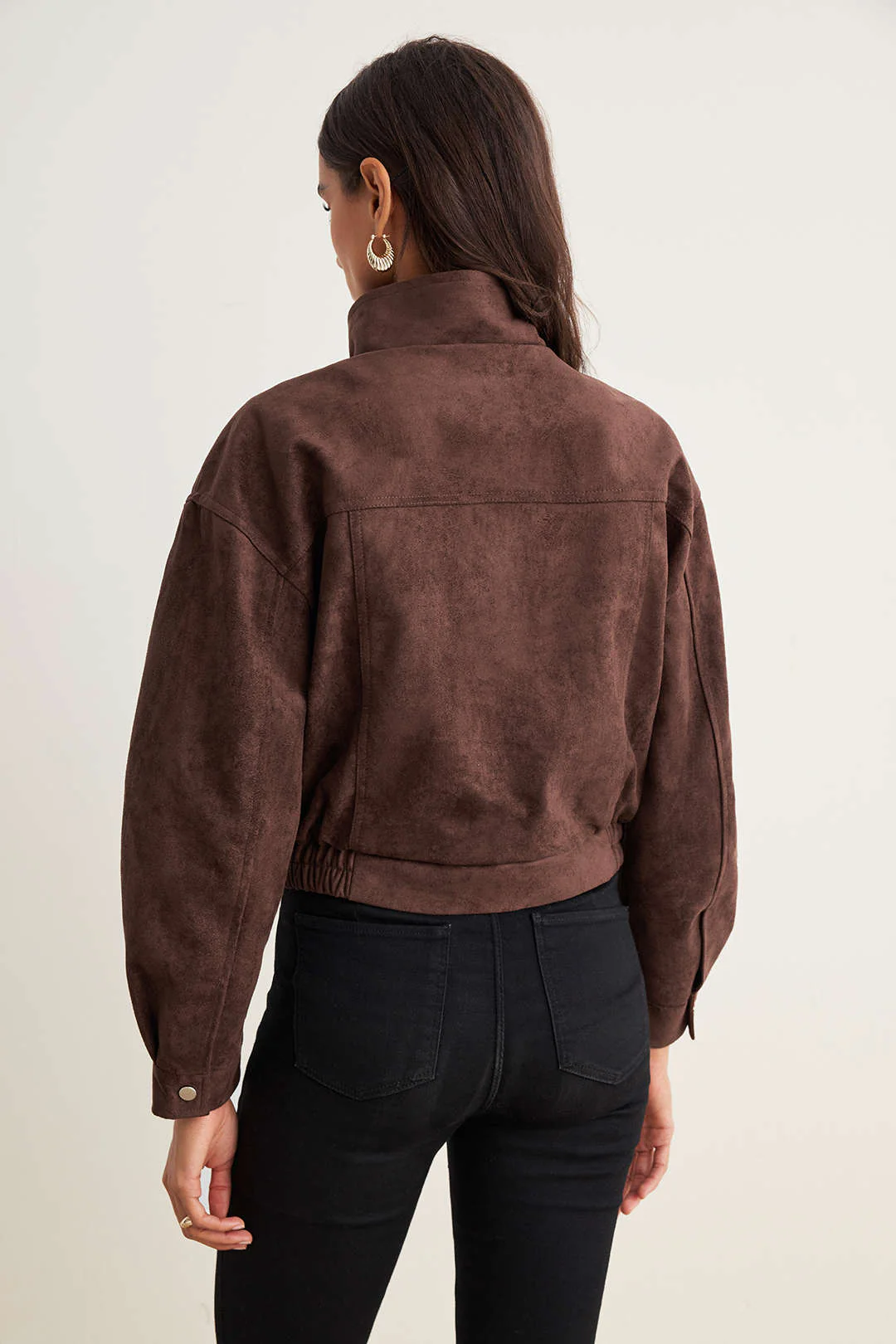 Suede Zipper Pocket Jacket - Image 3