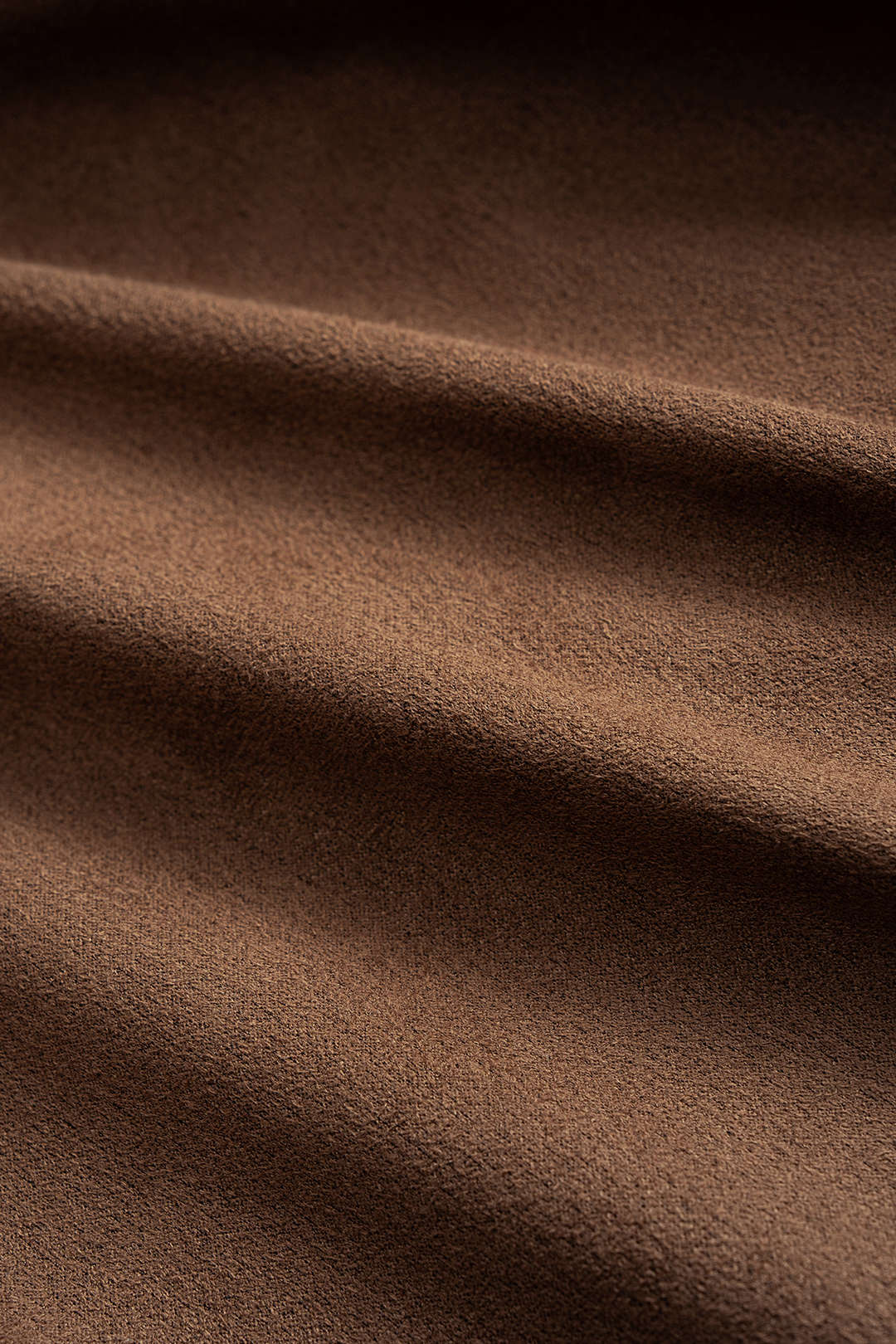 Suede Patchwork Notched Lapel Long-Sleeve Top - Image 4