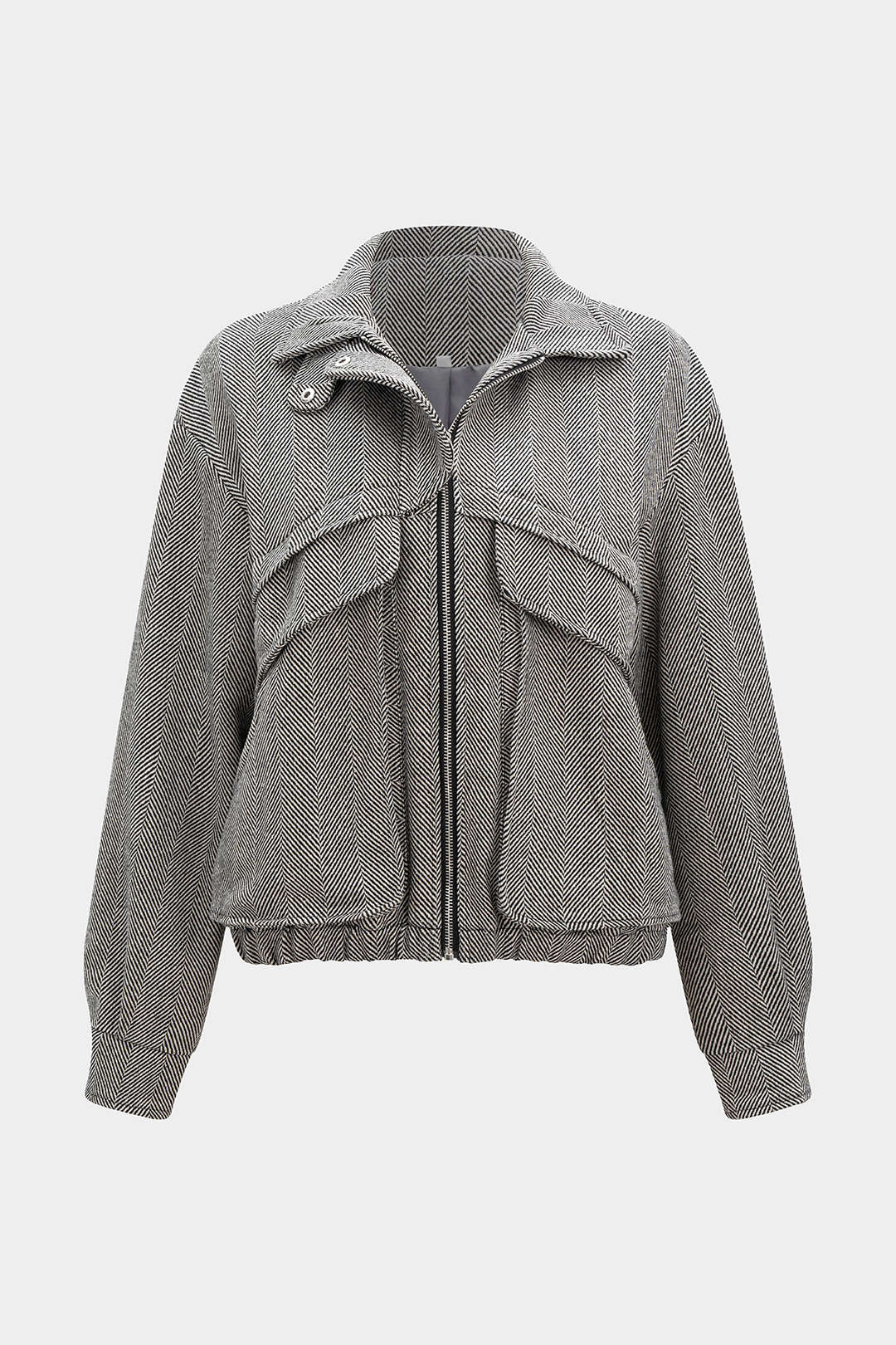 Woolen Zipper Jacket - Image 2
