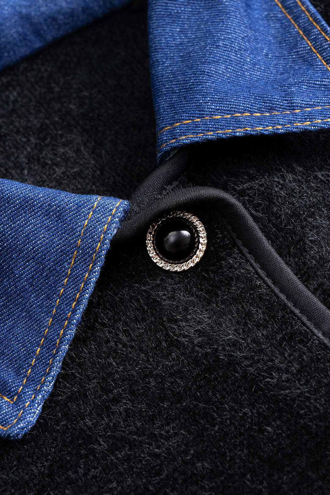Knit Button Patchwork Jacket - Image 3