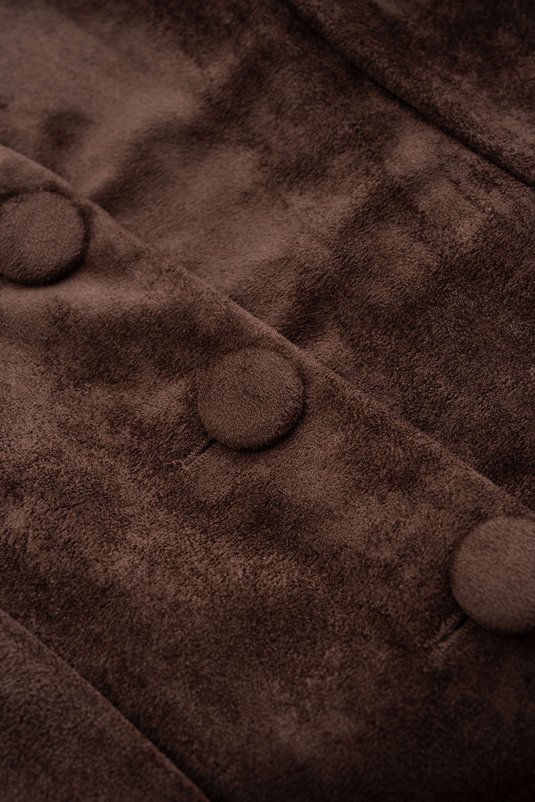 Suede Button Long Sleeve Jacket - Image 3