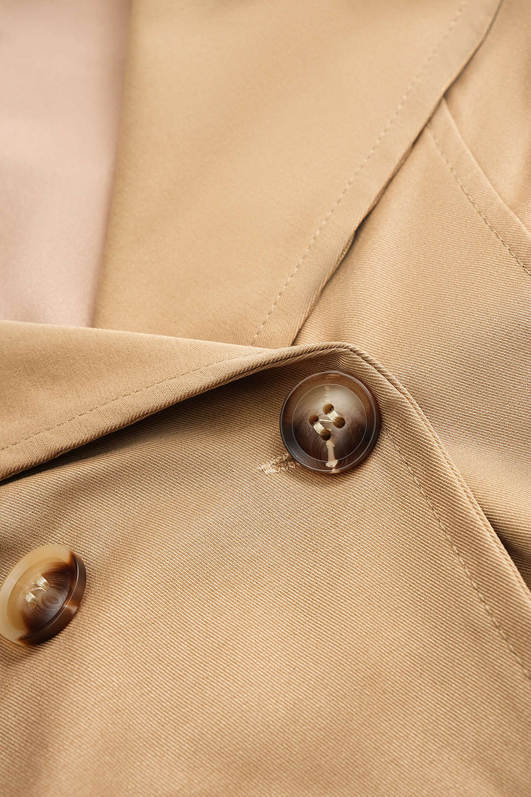 Double Breasted Button Belted Jacket - Image 3