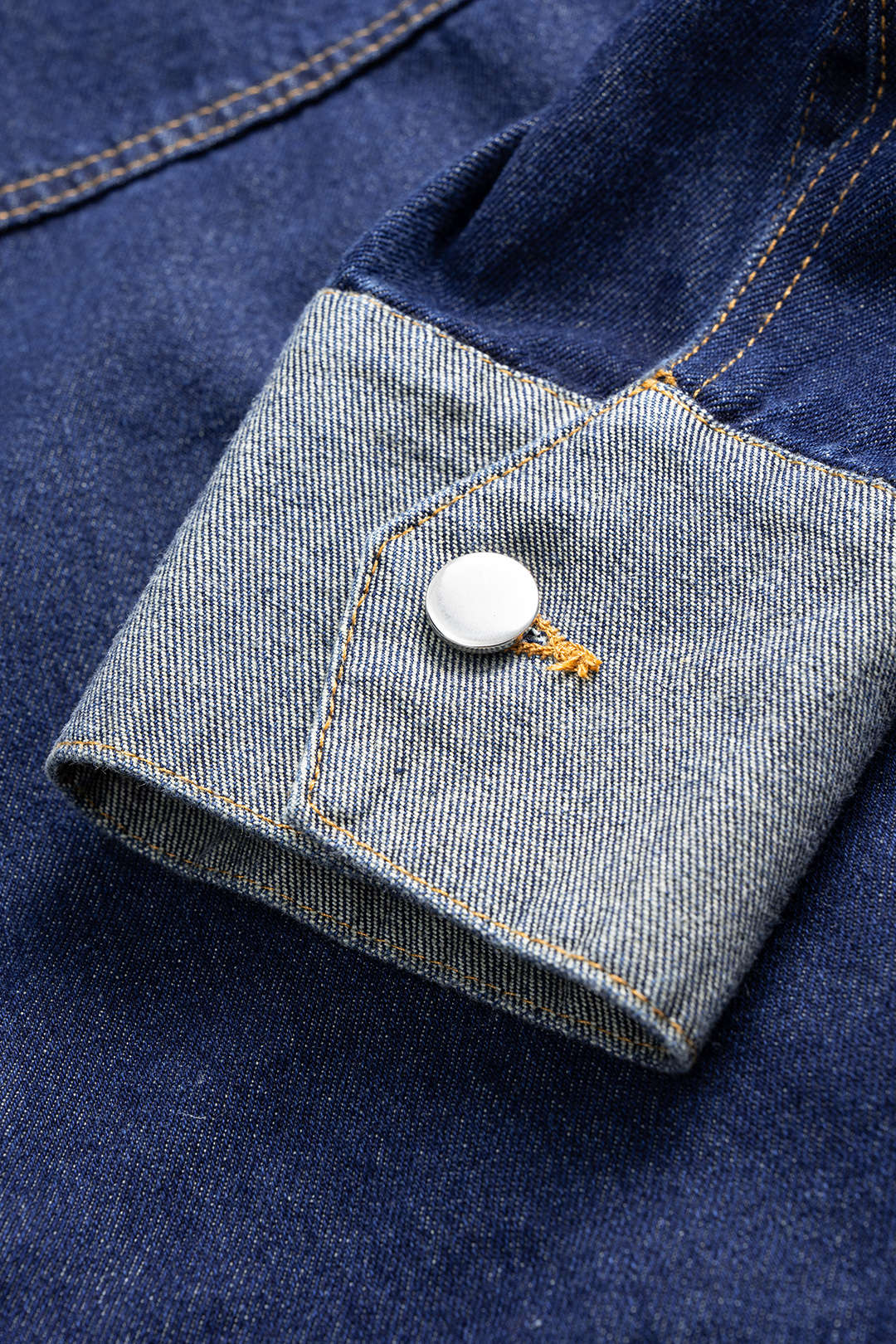 Denim Button Patchwork Outerwear - Image 4