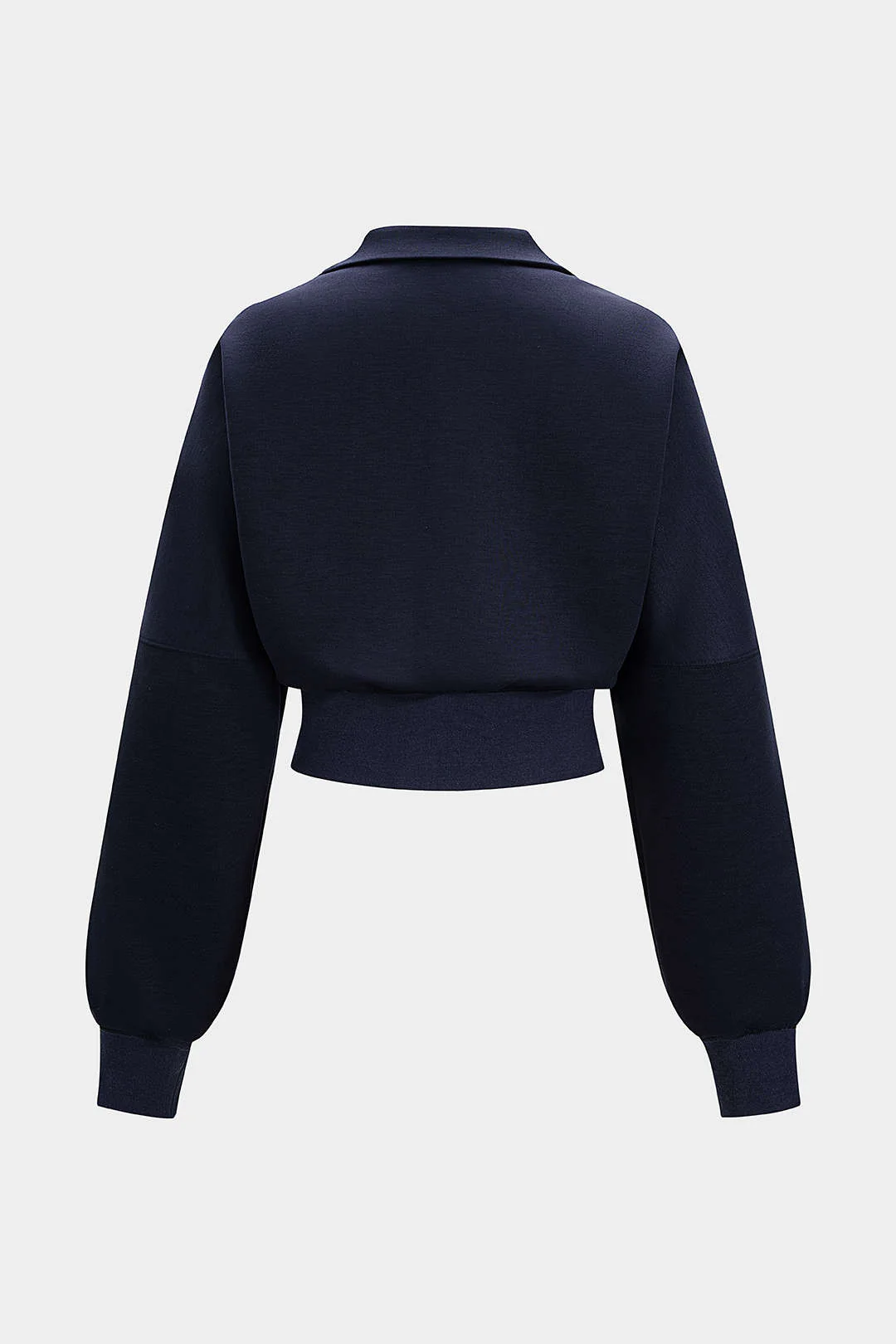 Contrast Stripes Zipper Cropped Jacket - Image 2