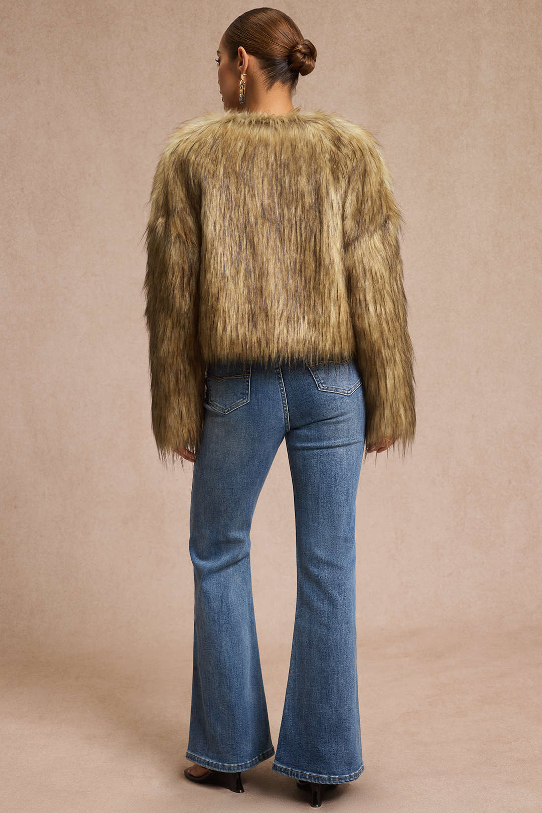 Faux Fur Long Sleeve Jacket - Image 3