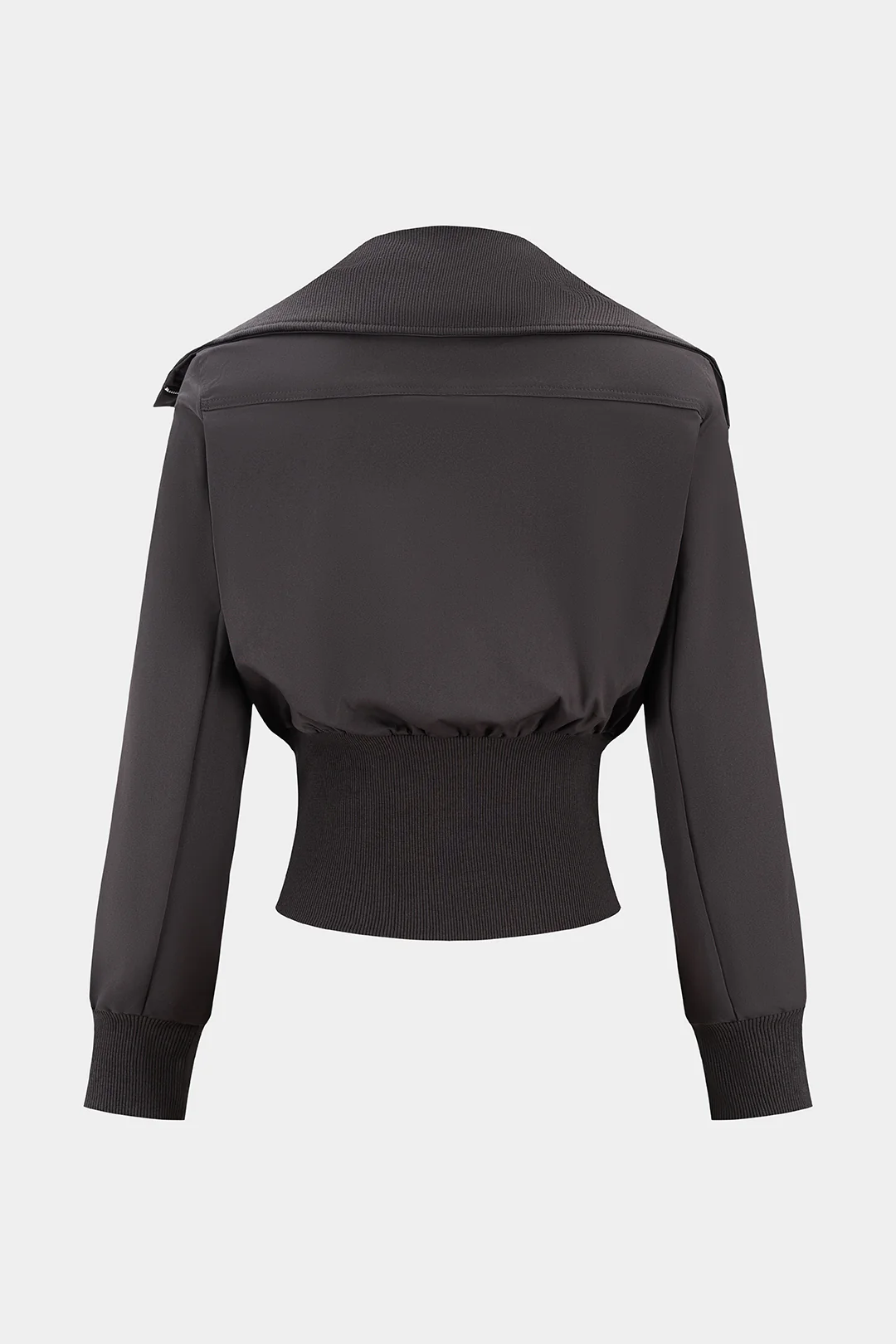 Zipper Pocket Waist-Cinching Cropped Jacket - Image 2