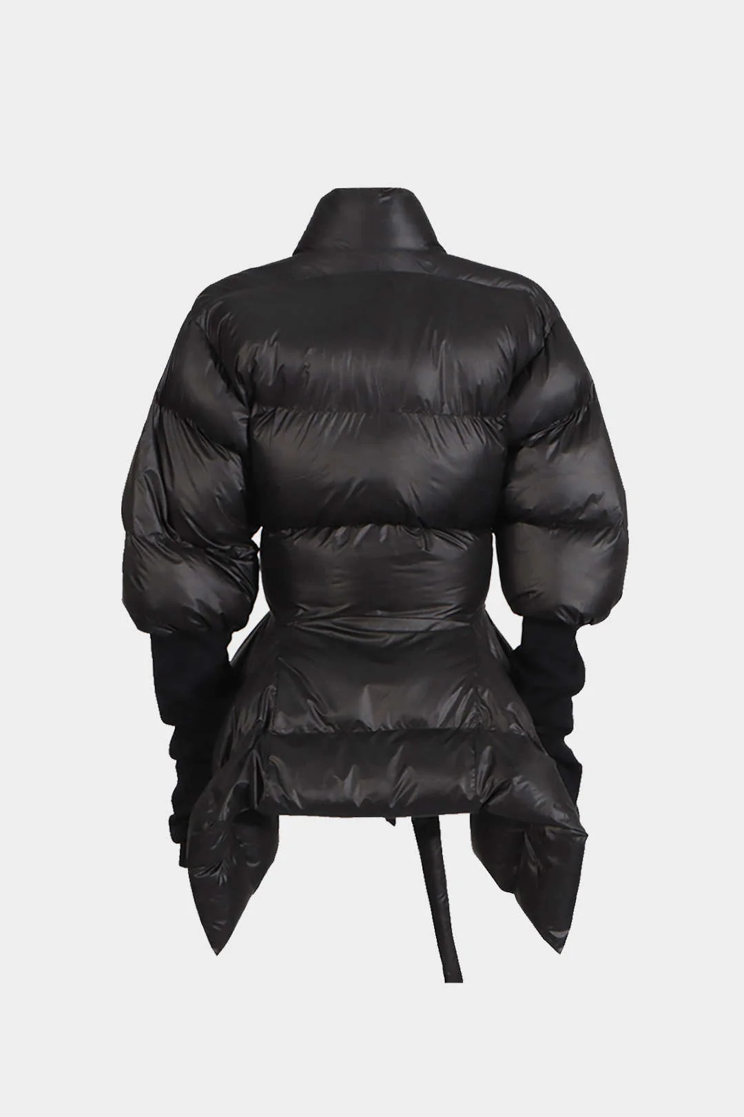 Solid Padded Belted Puffer - Image 2