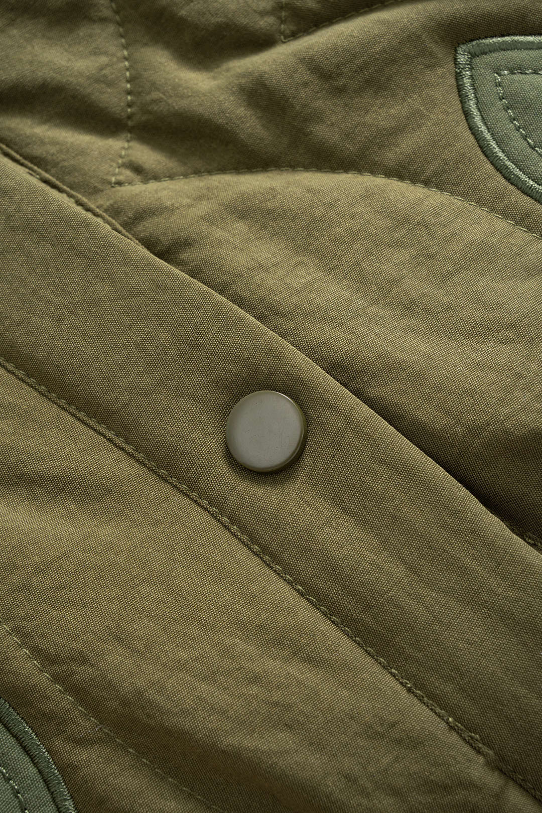 Embroidery Stand Collar Seamdetail Puffer - Image 3