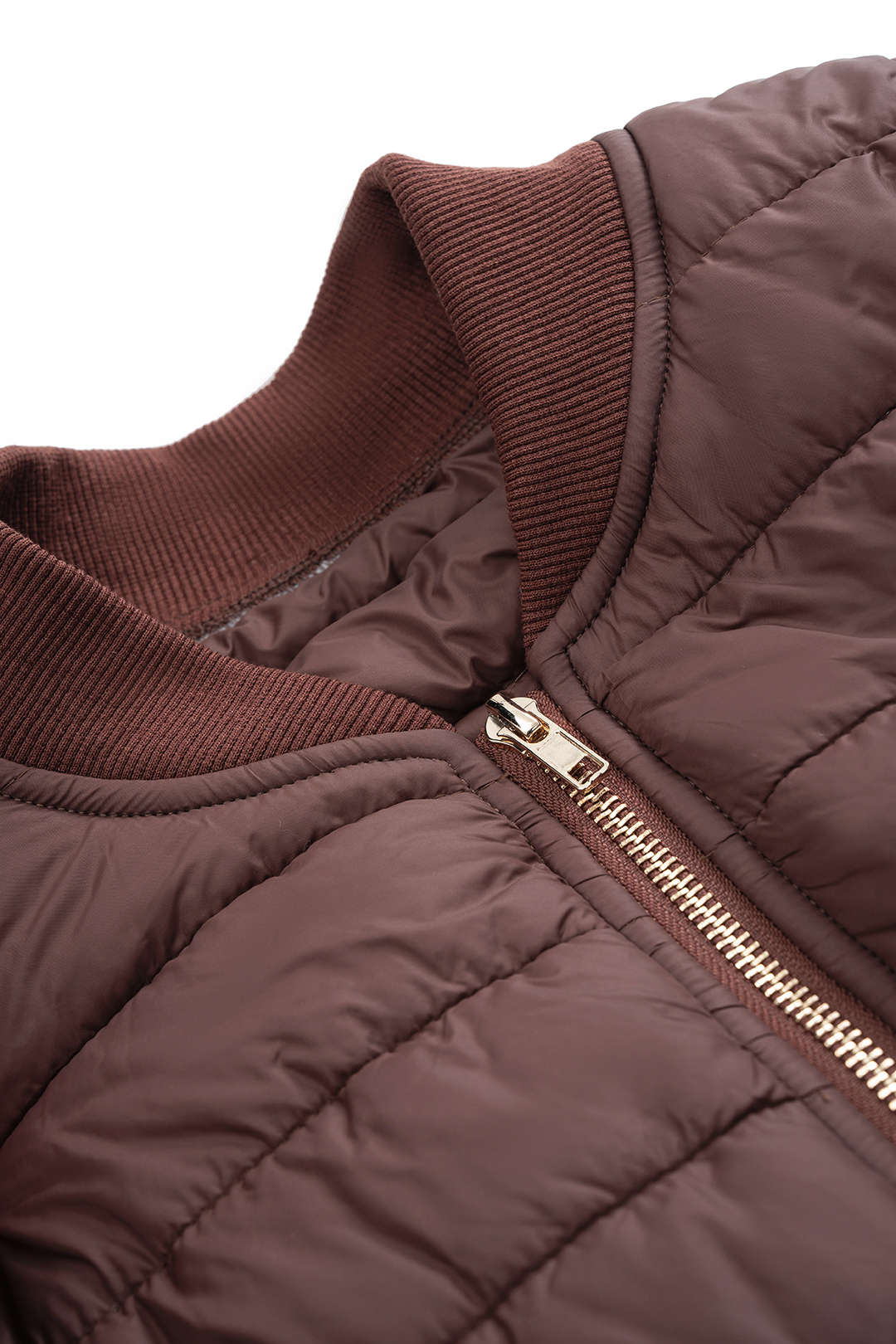 Patchwork Zipper Puffer - Image 3