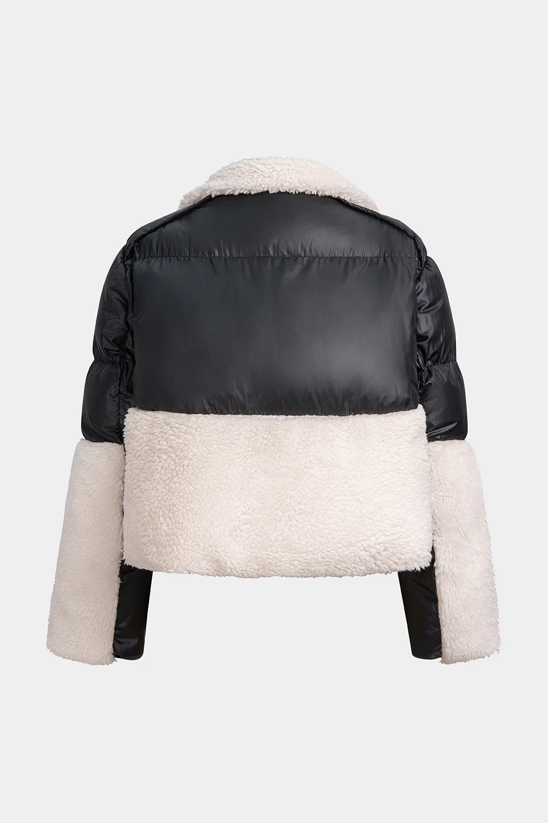 Wool Splicing Patchwork Puffer - Image 2