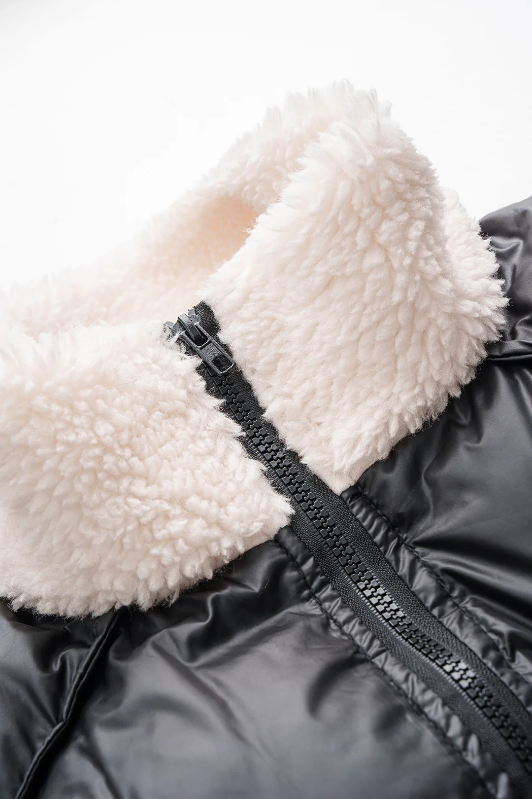 Wool Splicing Patchwork Puffer - Image 3
