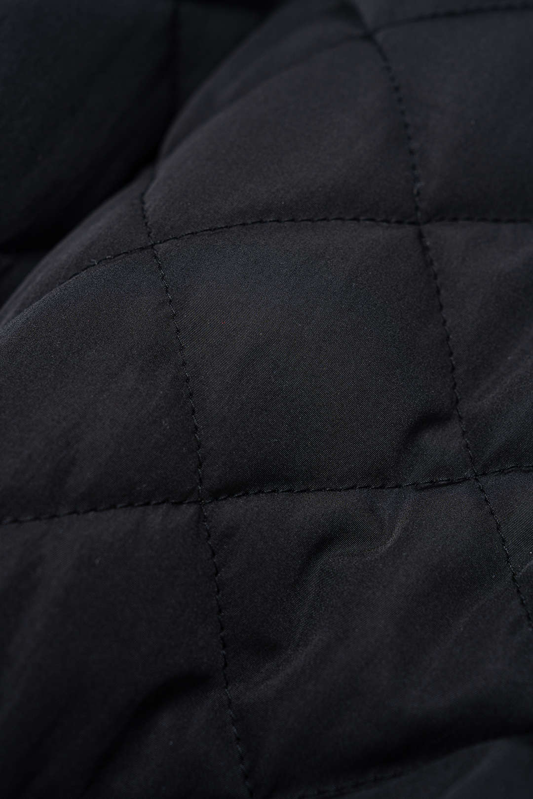 Notched Lapel Patchwork Stitching Detail Puffer - Image 4
