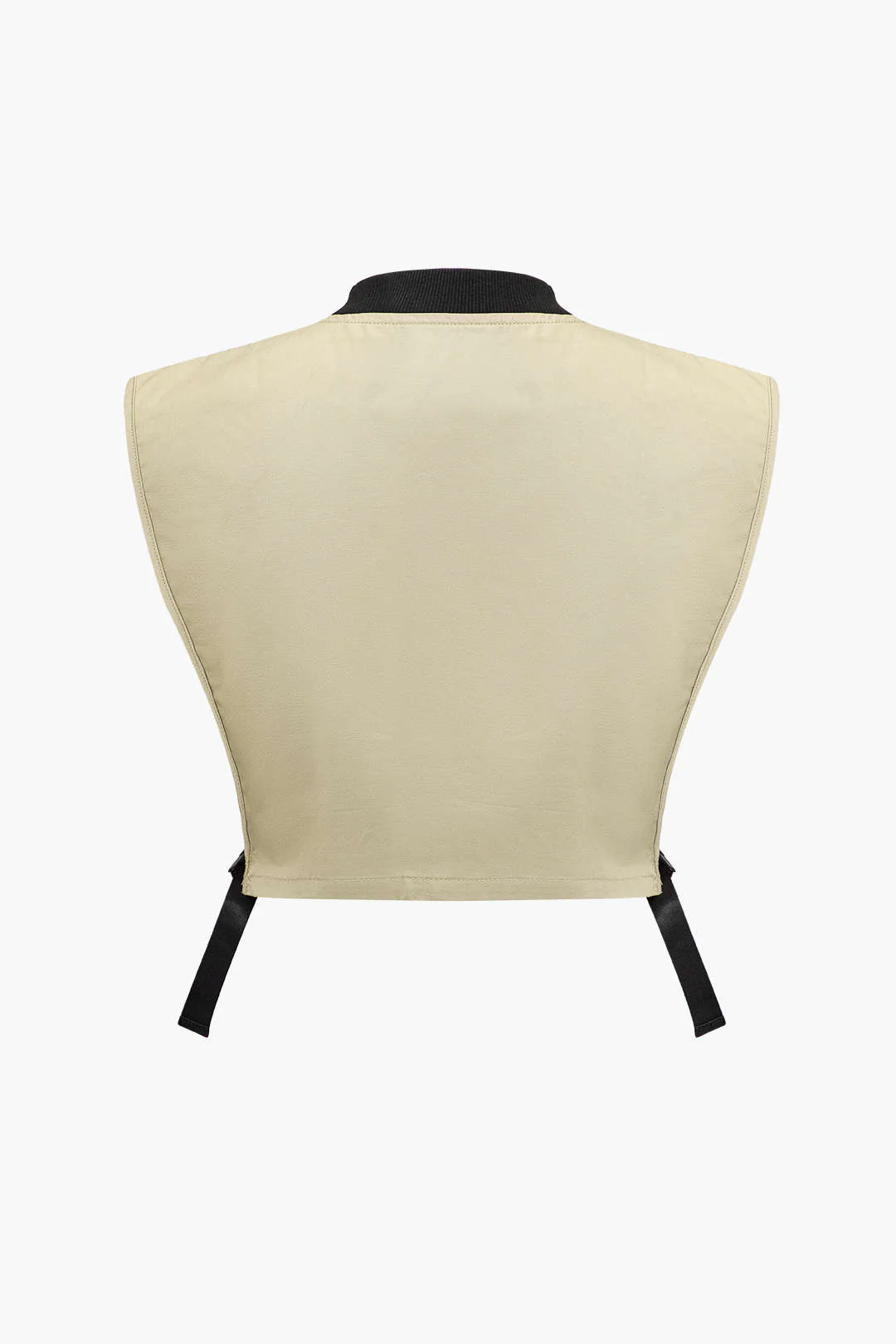 Plus Size Solid Pocket Zipper Vest - Image 2