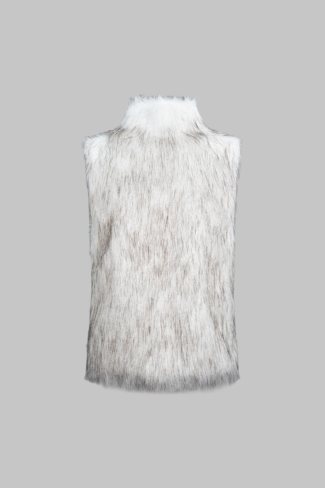 Faux Fur Mock Neck Vest - Image 2