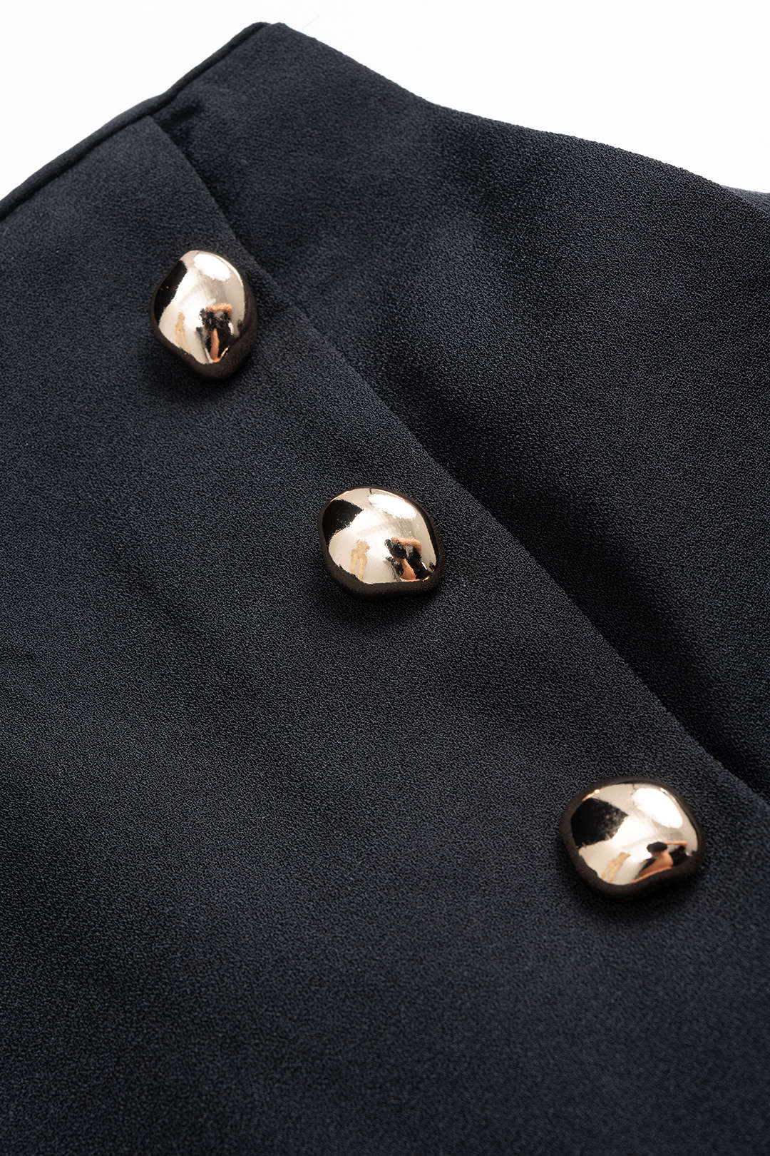 Round Neck Asymmetrical Button Vest - Image 2