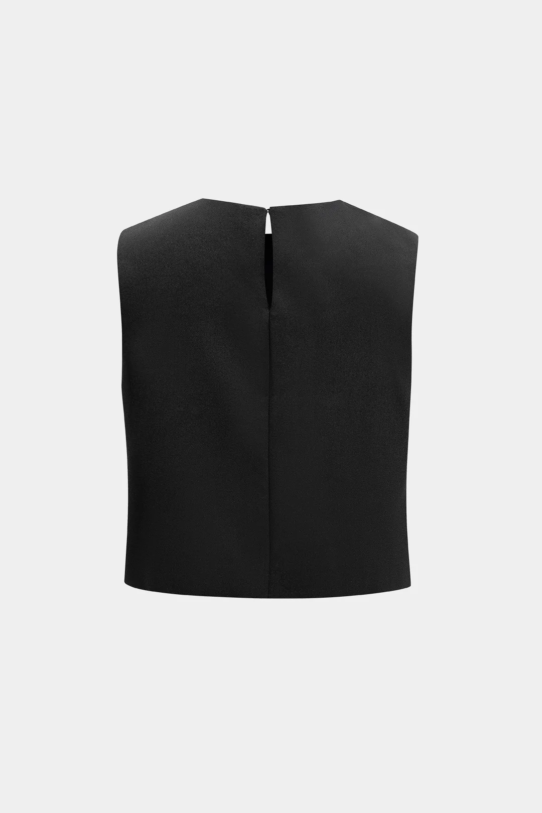 Round Neck Asymmetrical Button Vest - Image 4