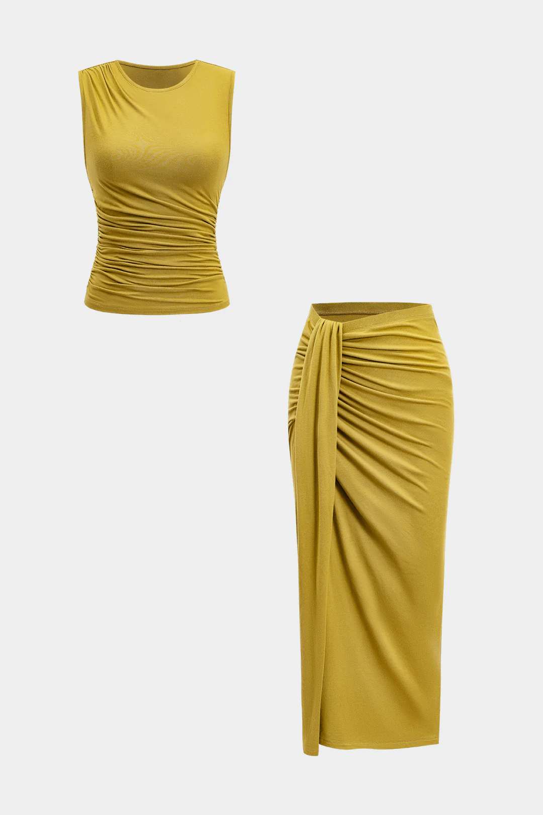 Tank Top And Ruched Twist Knot Skirt Set - Image 9