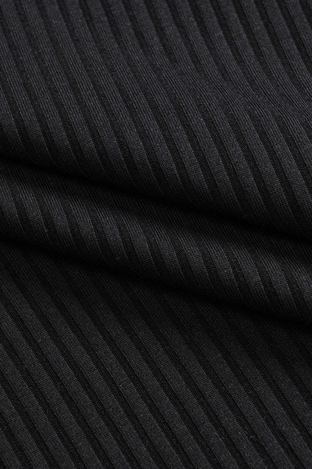 Ribbed Tank Top And Contrast Asymmetrical Zipper Skirt Set - Image 10