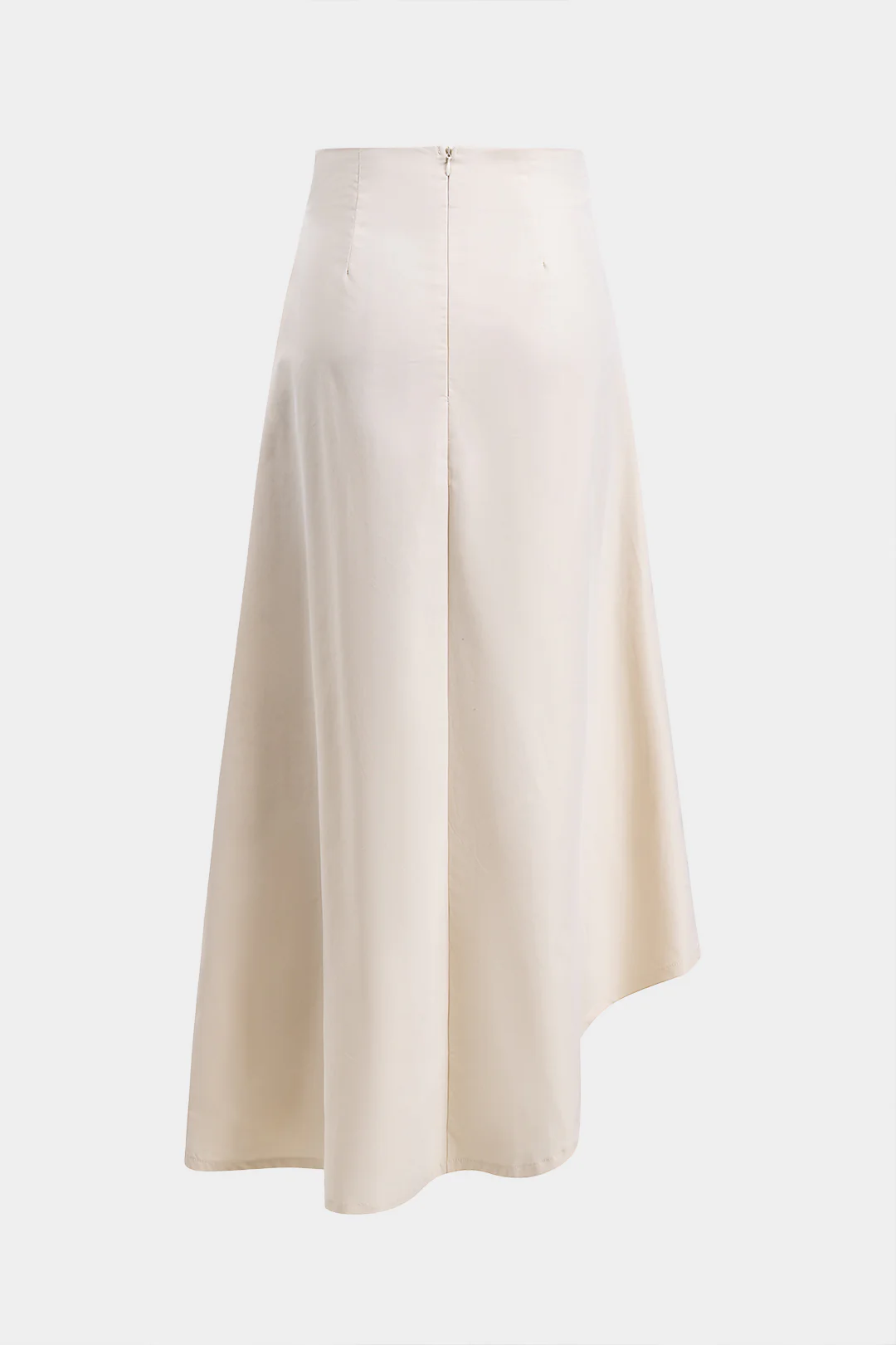 Ribbed Tank Top And Contrast Asymmetrical Zipper Skirt Set - Image 5