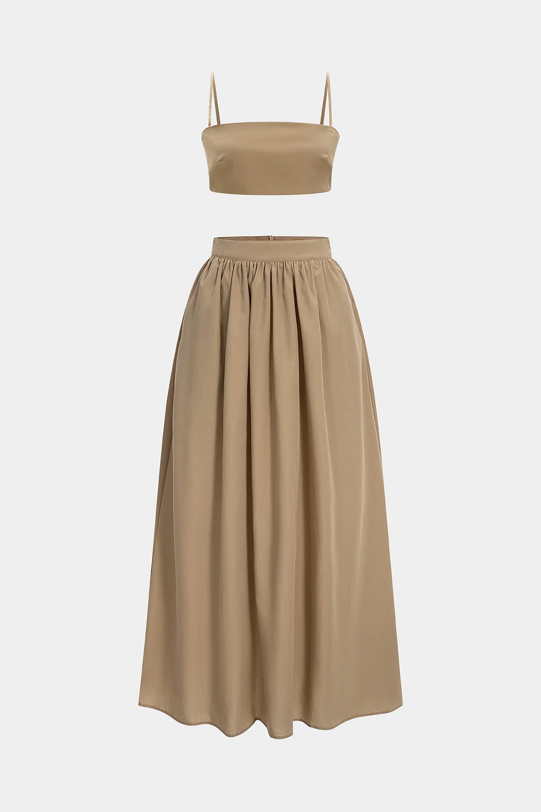 Shirred Cami Top And Ruched Skirt Set - Image 2
