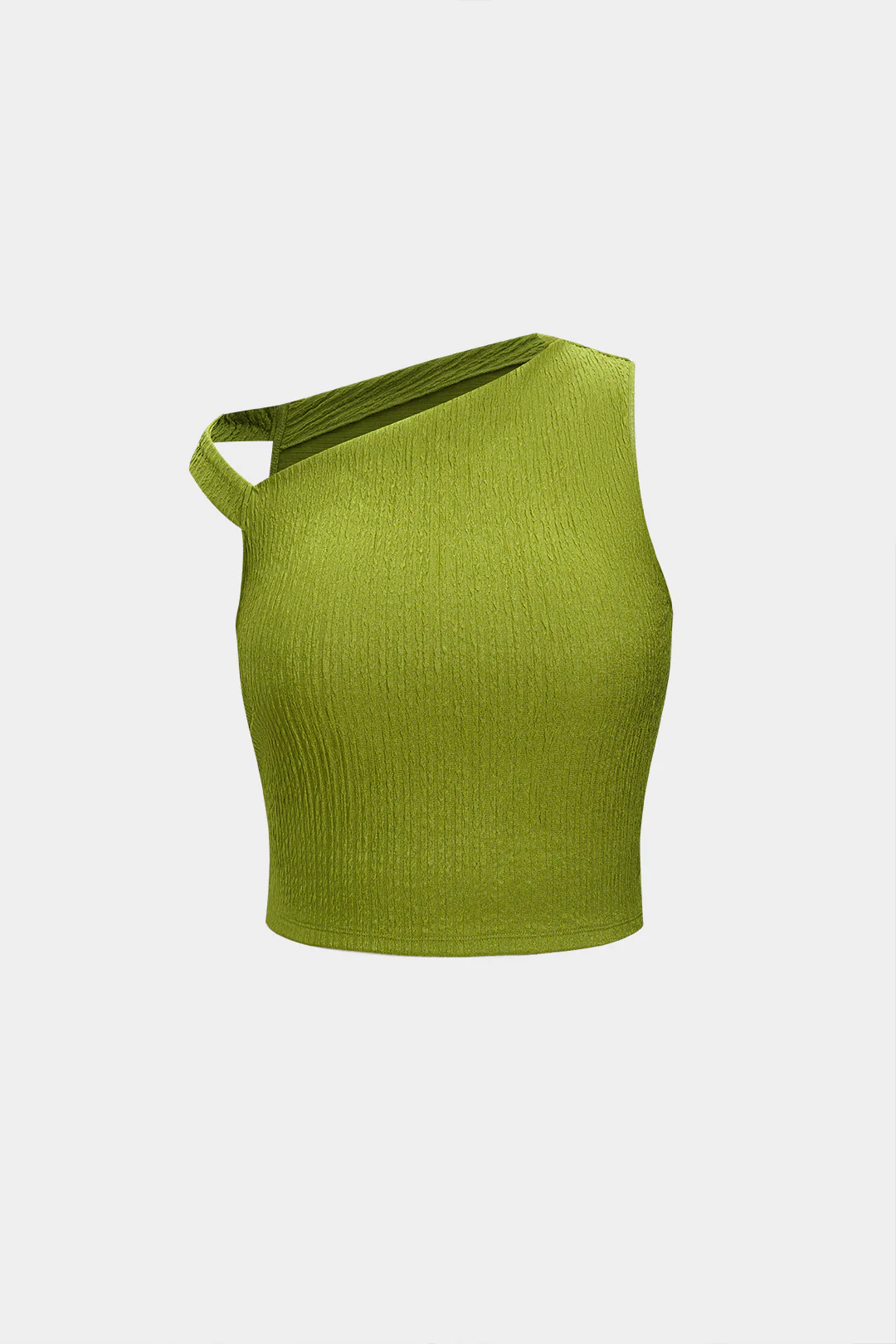 Asymmetrical Tank Top And Ruched Skirt Set - Image 2