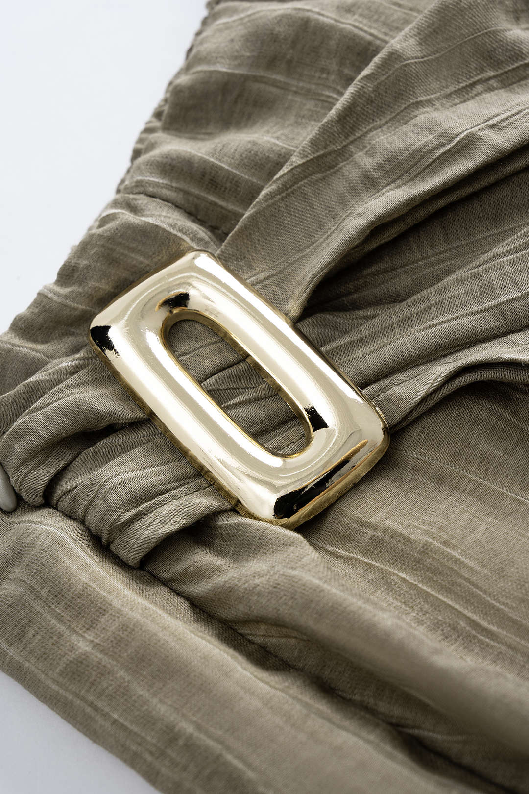 Off Shoulder Stripes Print Long Sleeve Crossed Top And Ruched Mini Skirt Set - Image 3