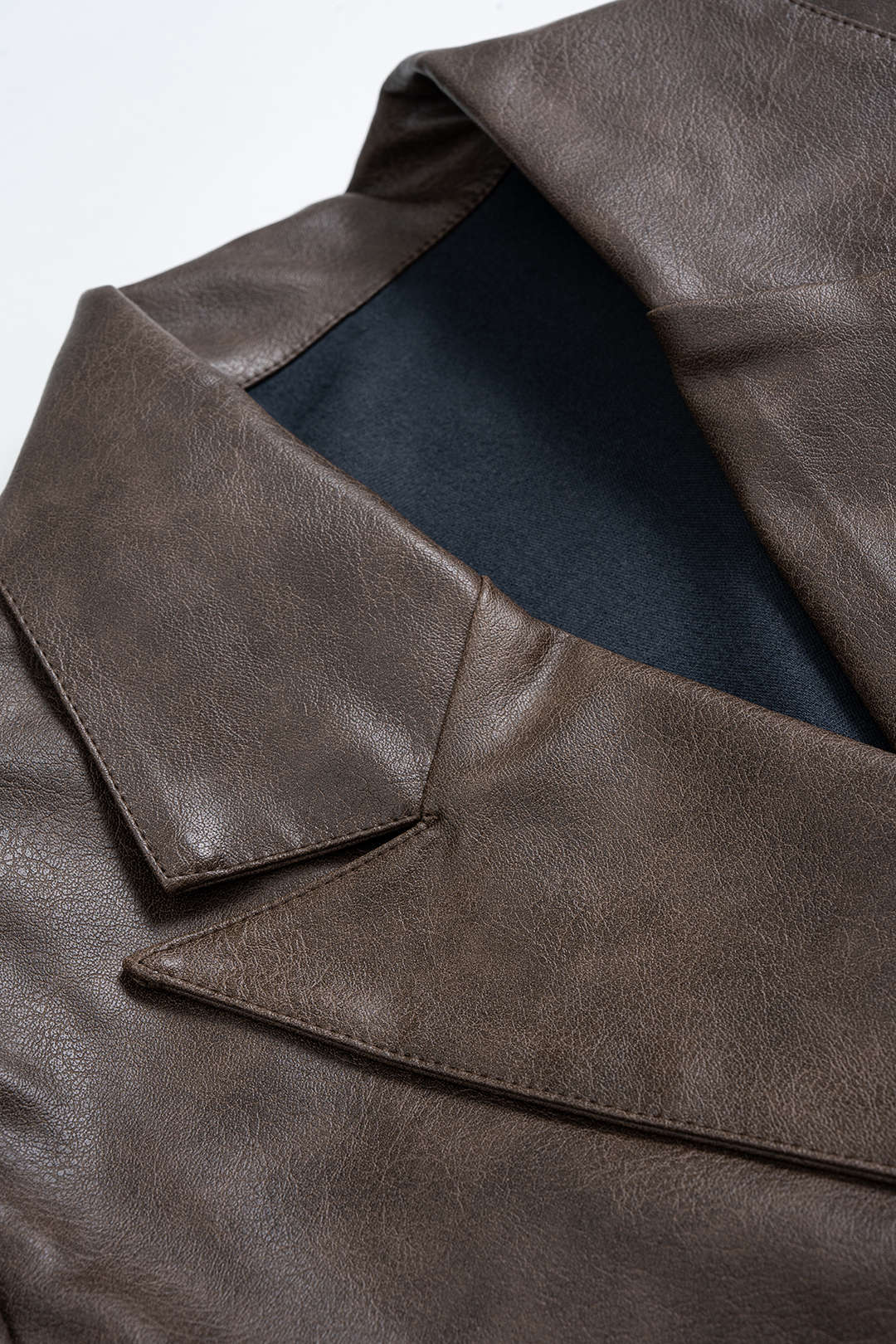 Faux Leather Cut Out Jacket And Mini Skirt Set - Image 5