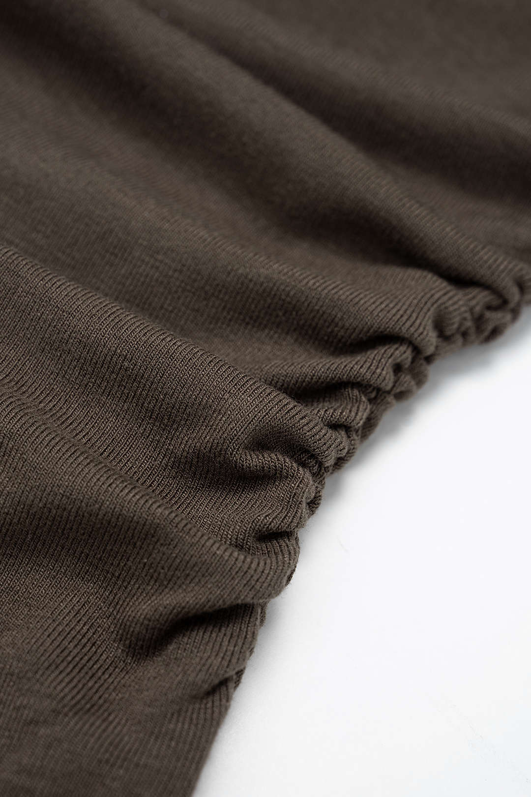 Asymmetrical Neck Long-Sleeve Top And Stitching Detail Skirt Set - Image 6