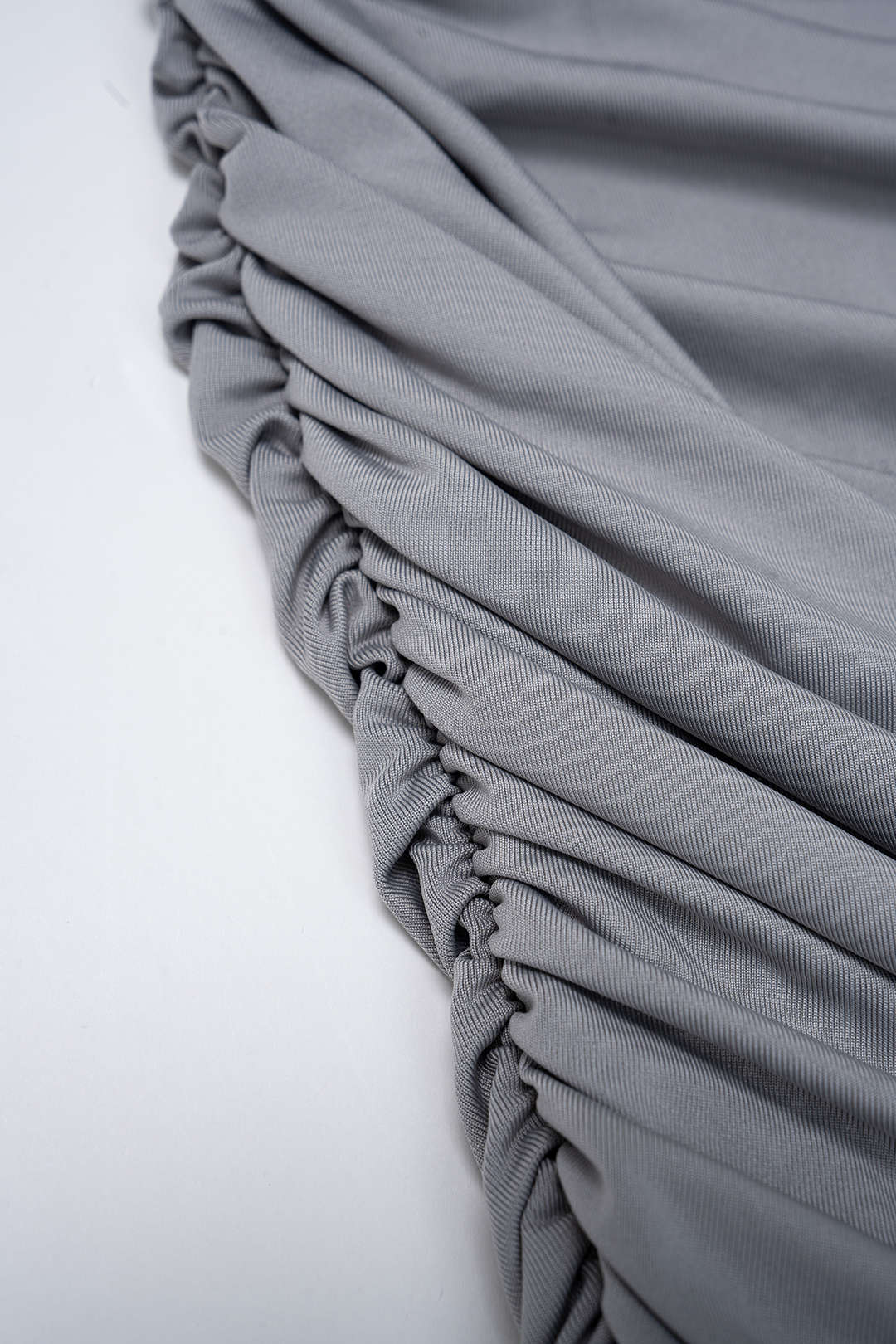 Ruched Round Neck Cropped Tank Top And High Waist Skirt Set - Image 3