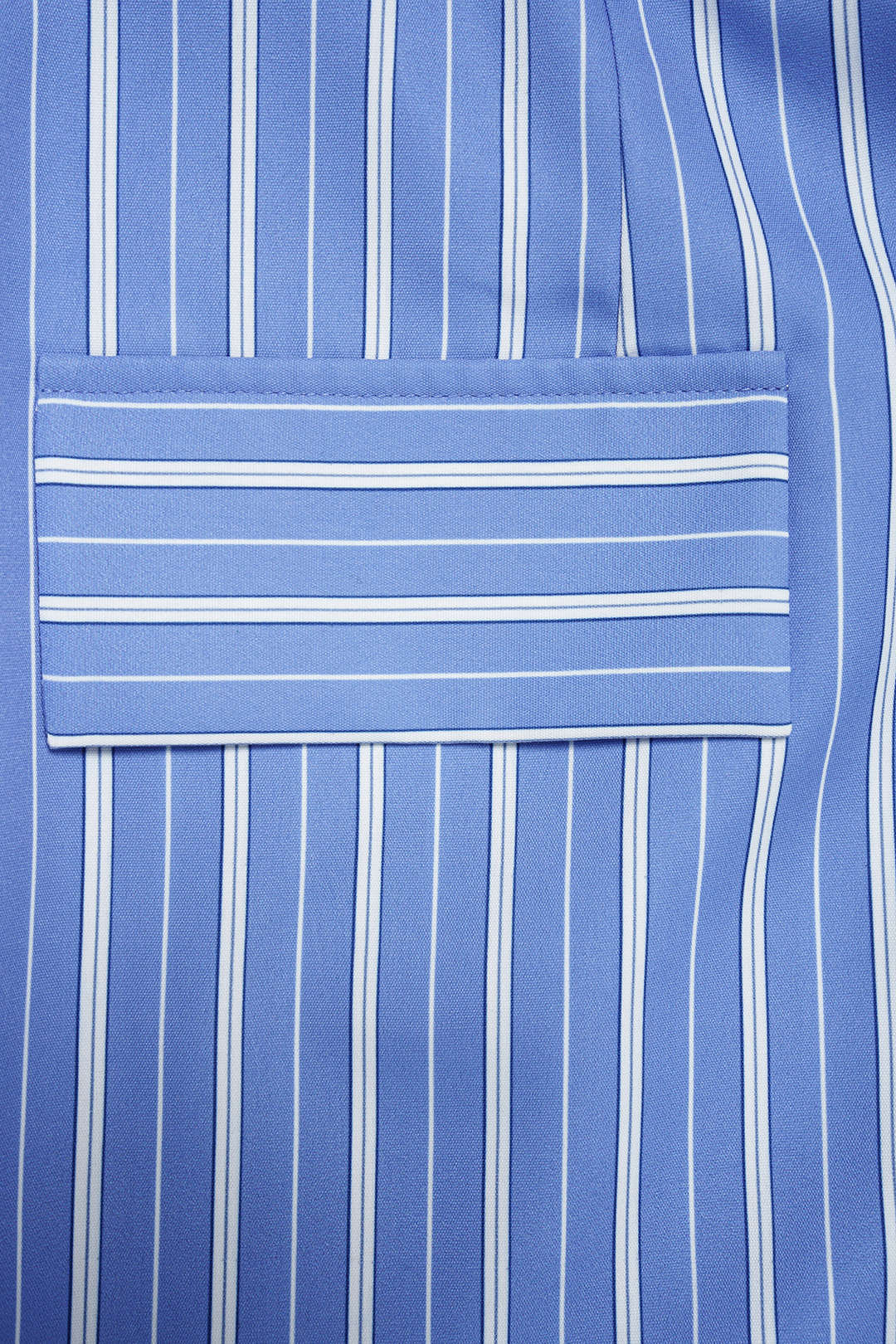 Stripes Print Lapel Short Sleeve Shirt And Wrap Tie-Up Skirt Set - Image 4