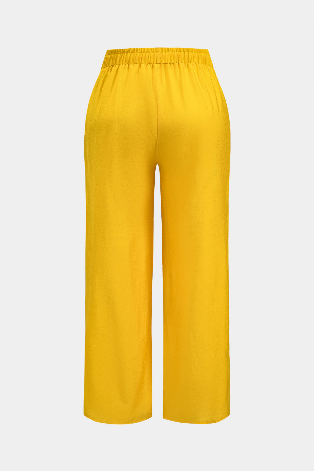 Plus Size Tie Front Shirt And Wide Leg Pants Set - Image 6