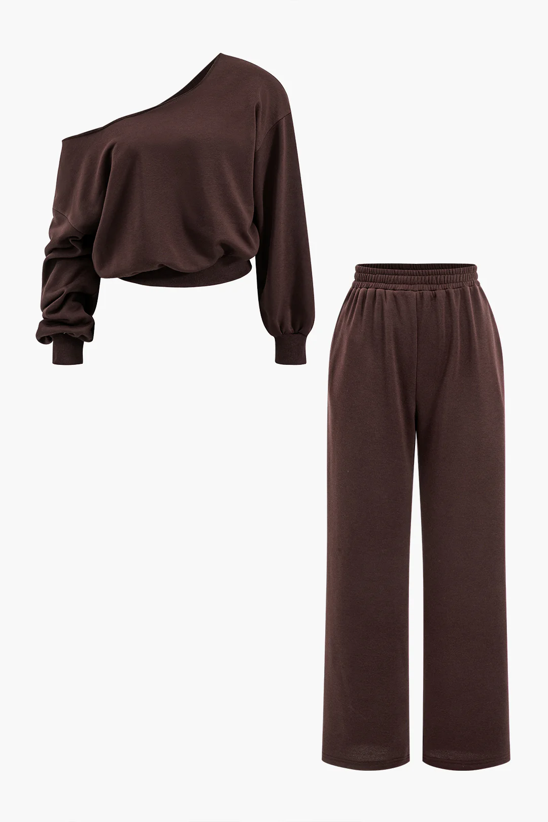 Asymmetric Top And Pants Set - Image 11