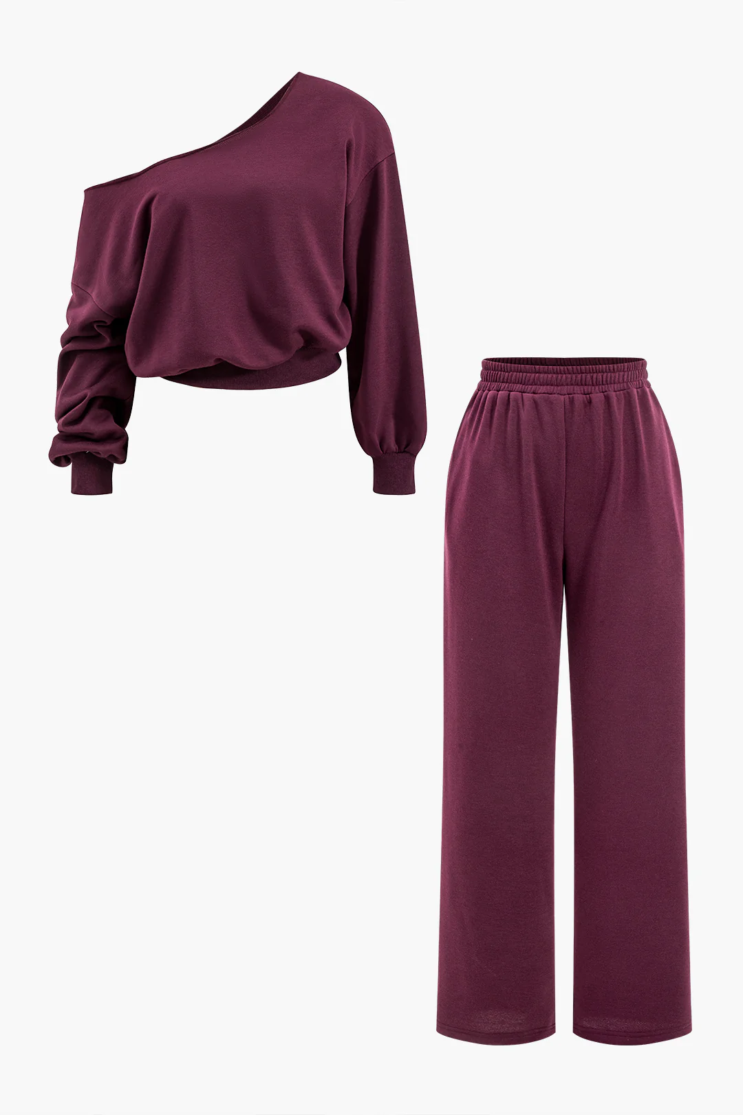 Asymmetric Top And Pants Set - Image 16