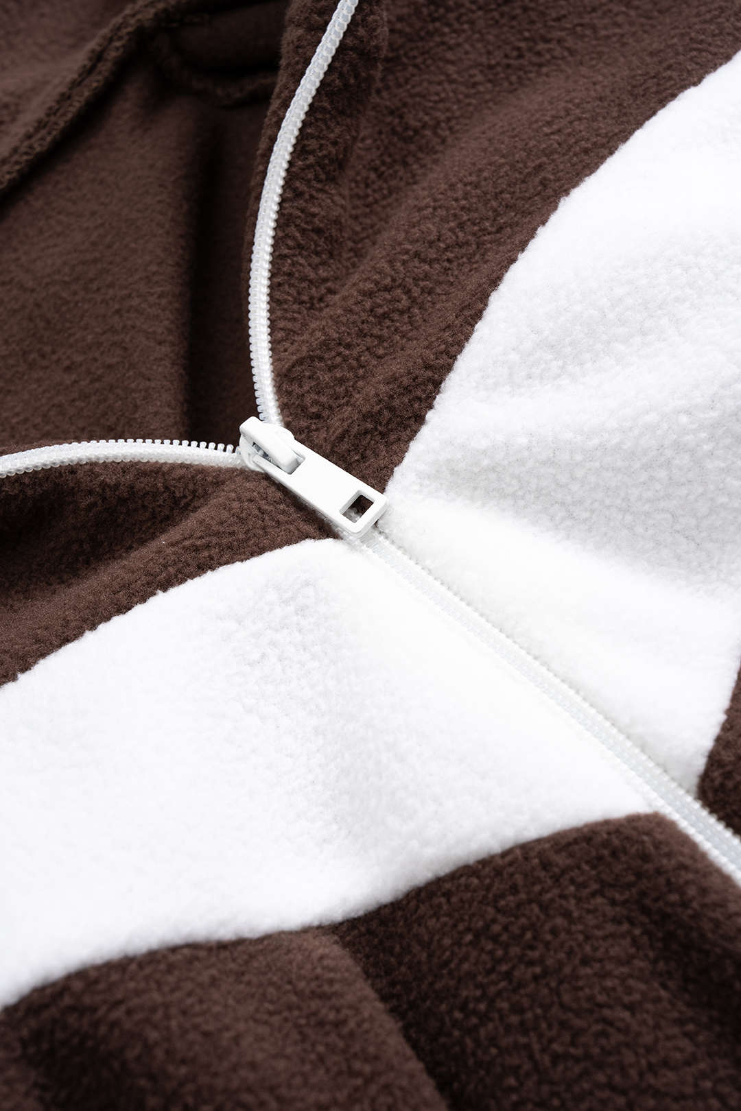 Contrast Ruched Zipper Sweatshirt And Shirred Waistband Pants Set - Image 5