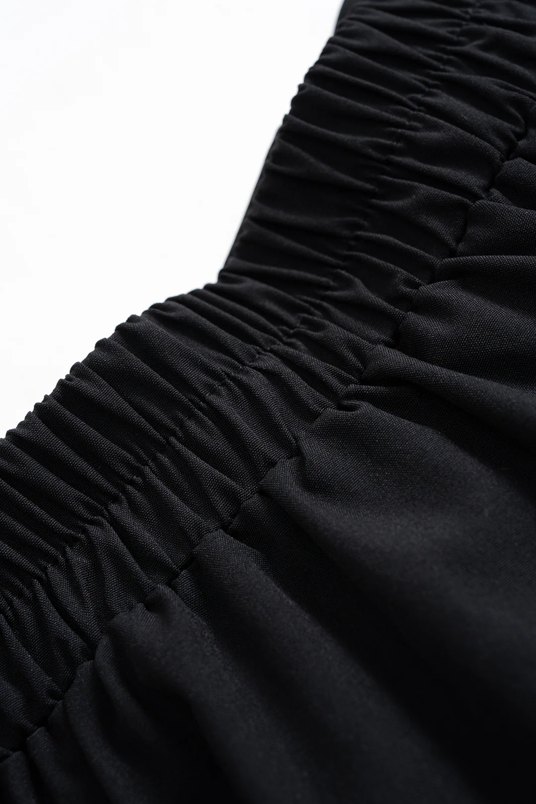 Solid Short-Sleeve T-Shirt And Contrast Ruched Wide Leg Trousers Set - Image 3
