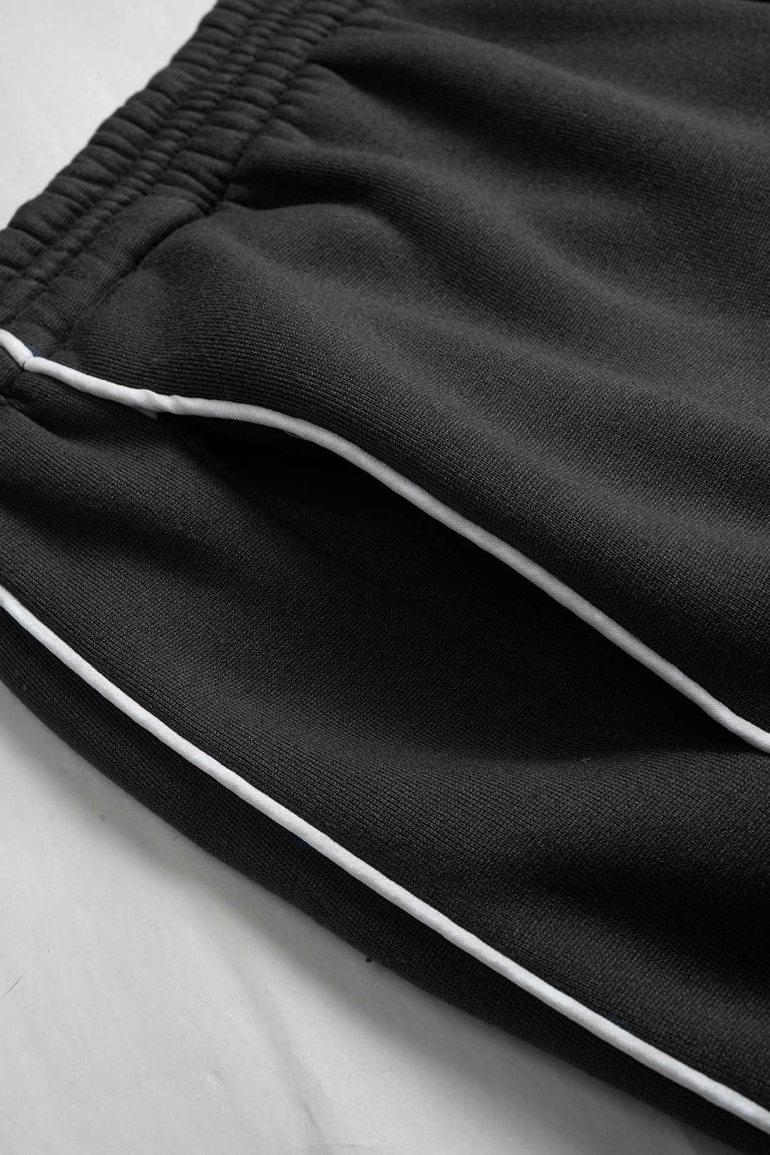 Drawstring Zipper Hoodie And Straight Leg Tie-Up Trousers Set - Image 3