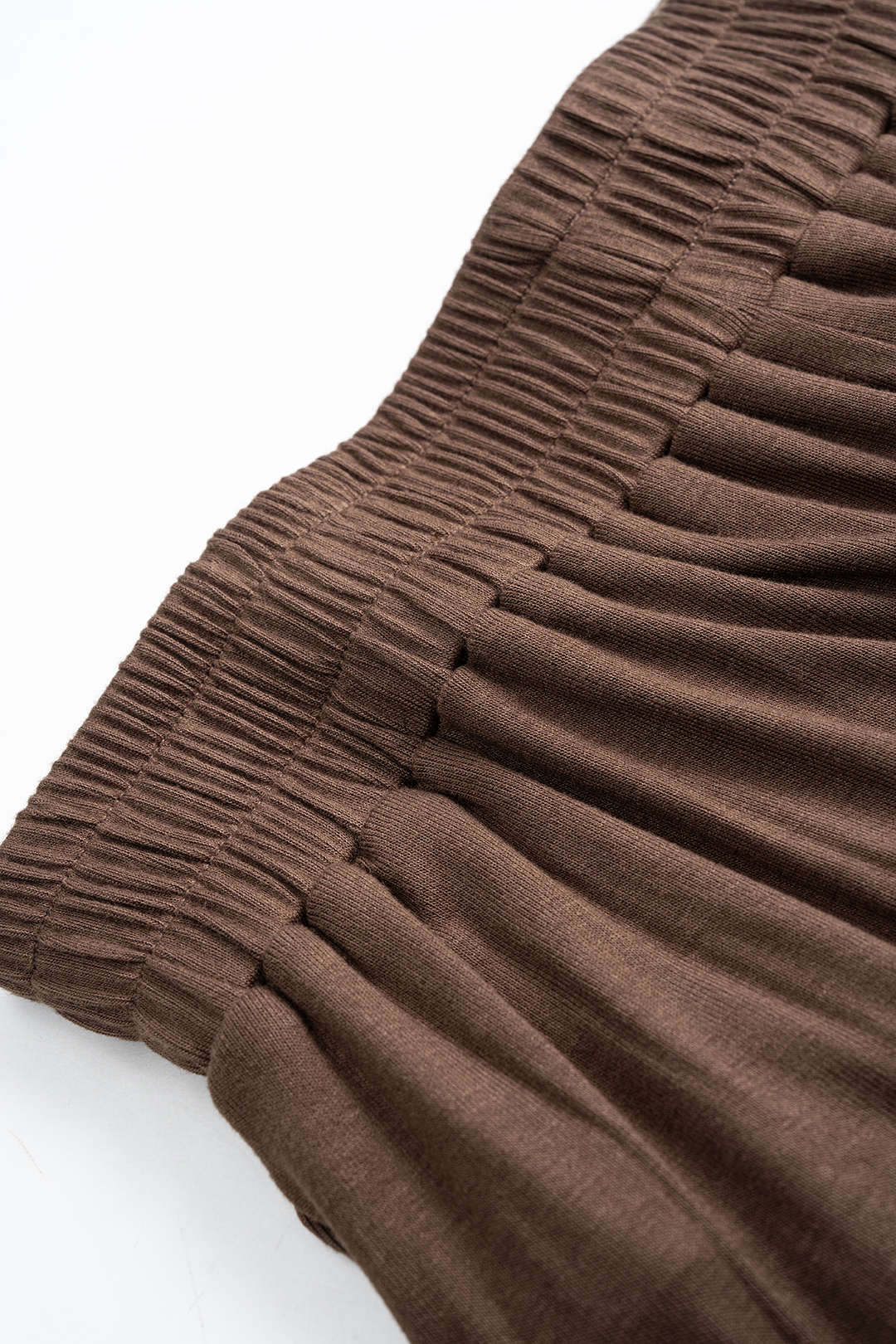 Asymmetrical Ruched Short-Sleeve Top And Shirred Waistband Pants Set - Image 3