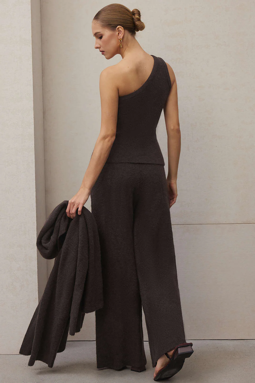 3PC Asymmetrical Tank Top And Wide Leg Pants Set - Image 3