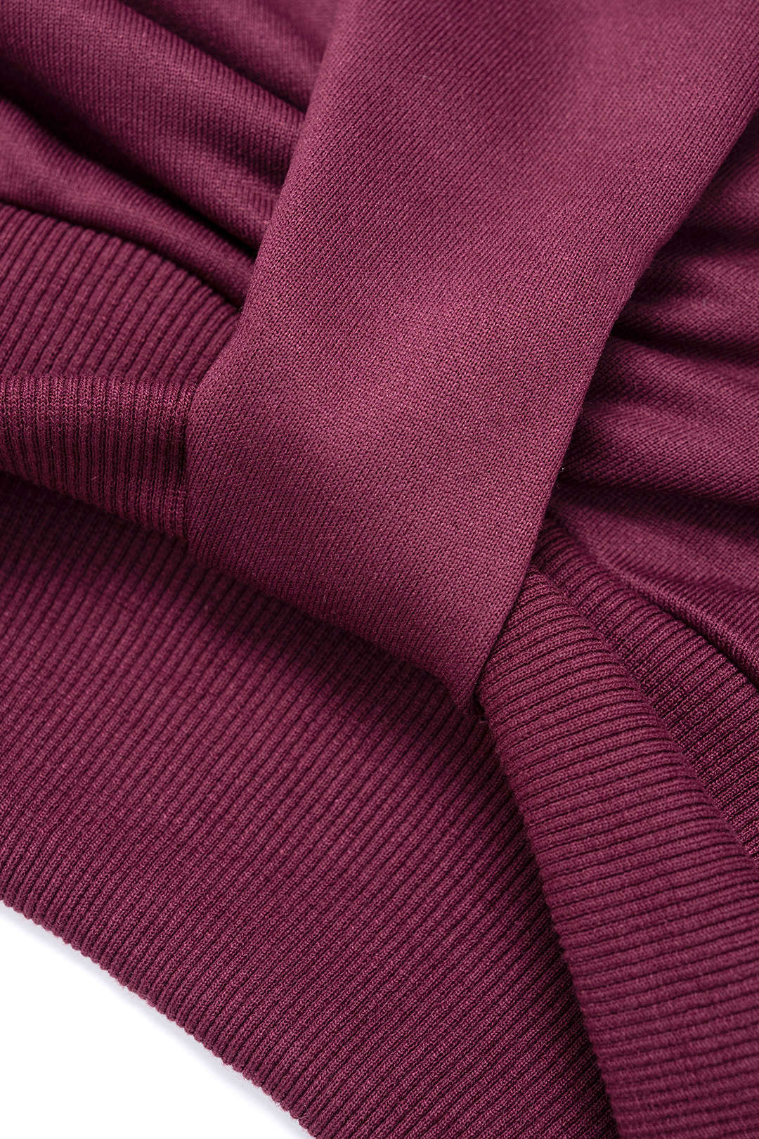 Solid Ruched Long Sleeve Top And Shirred Waistband Wide Leg Pants Set - Image 4